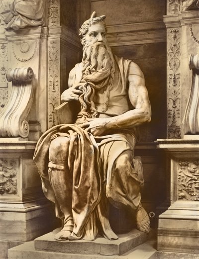 Tomb of Pope Julius II 1453-1513, Detail of Moses, 1513-16 by Michelangelo Buonarroti